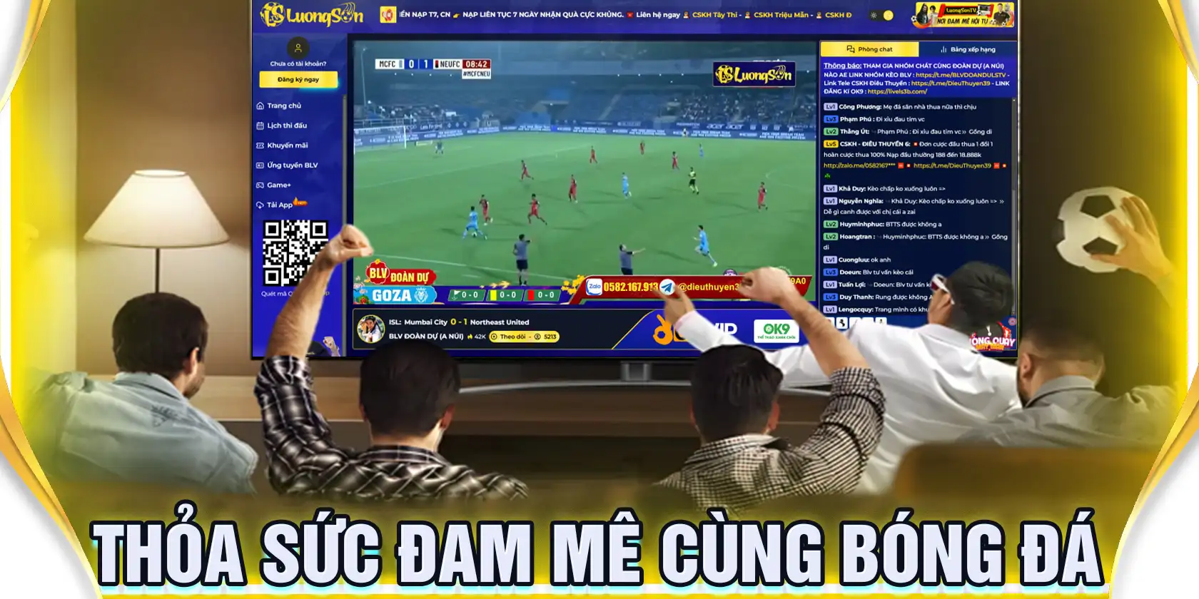 Lương Sơn TV và KJC trực tiếp bóng đá 4K tại MM88